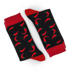 Pepper Pattern Socks Funny Custom Socks for Men Red Pepper Cotton Socks Unisex Adult Socks Fashion Socks Wedding Socks