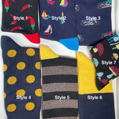 Men Cotton Socks for Husband Gift Fathers Day Socks Colorful Patterned Socks Gift for Him Adult Socks Cute Socks