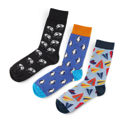 3 Pair Socks Set  Novelty Socks Cool Panda Socks Penguin Cotton Socks Animal Socks Gift for Her Colorful Socks Cute Design Socks Unisex Sock