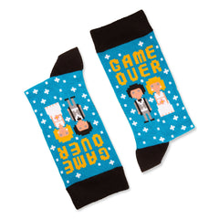 Game Over Socks Wedding Socks Groomsmen Socks Bridesmaid Socks Funny Socks Engagement Socks Gift Socks Unisex Socks Cotton Socks