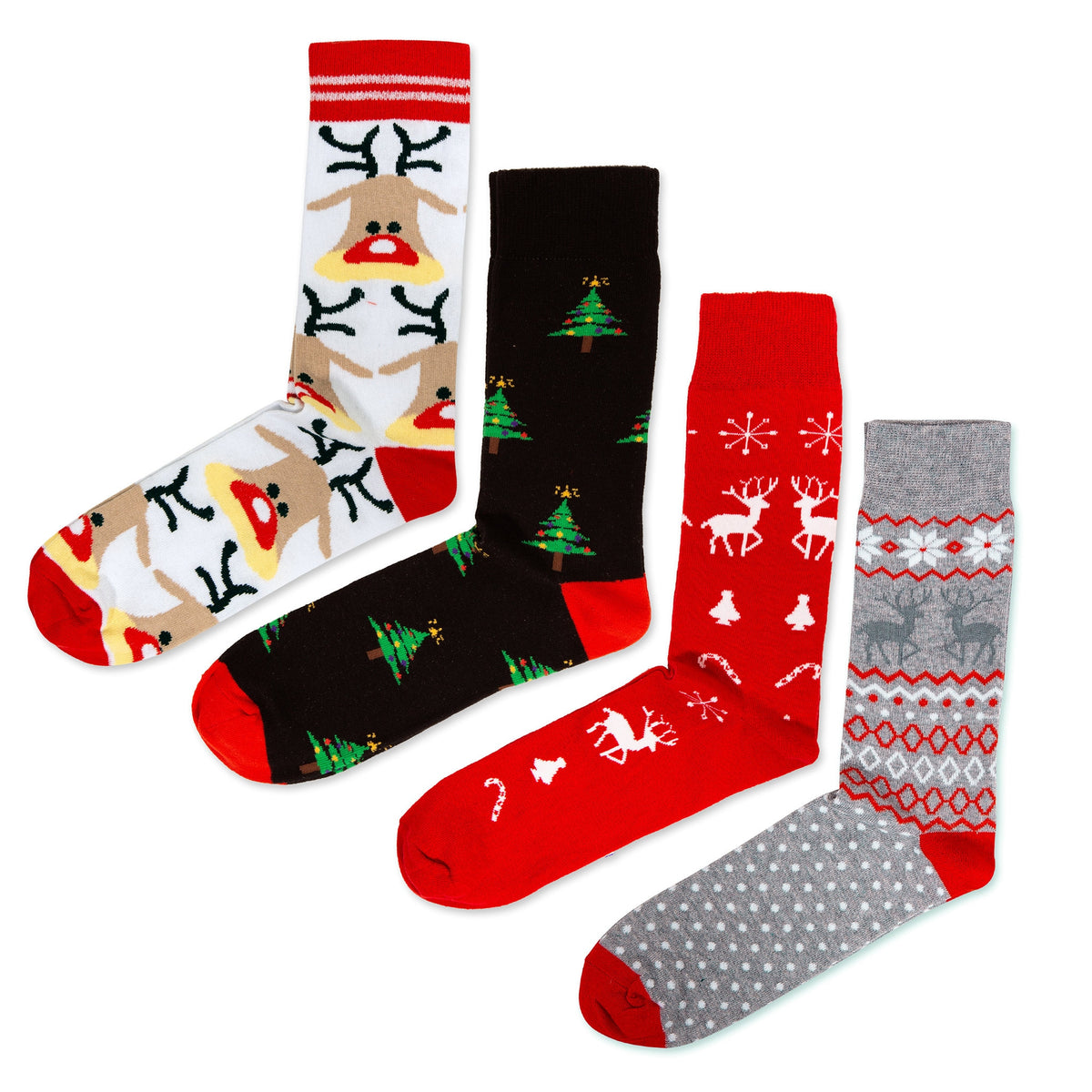 Socks for Women Christmas Gift Men Funny Socks 4 Pair Gift Christmas Socks Set for Women & Men Gift Adults Thick Cotton Socks Holiday Gift