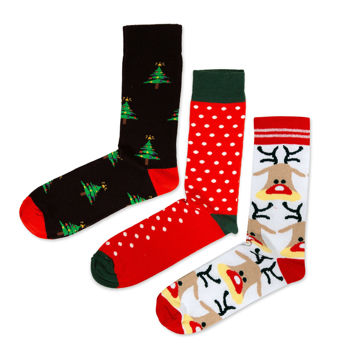 Christmas Gift 3 Pair Socks Set Holiday Socks Gifts for Her Men Holiday Socks Christmas Theme Socks Thick Cotton Socks Adult Christmas Gift