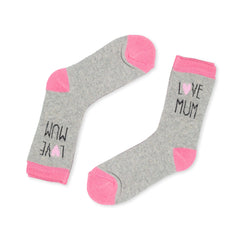 Cotton Kids Socks Love Mom Funny Socks Baby Shower Gift , Mothers day Gift Preschool Toddler Girl Socks Gender Natural Organic Socks