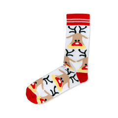 Santa Deer Socks for Christmas Gift, Face Socks for Creative Gifts, Cute Holiday Adult Socks Daughter Gift from Mom, Comfy Christmas Socks