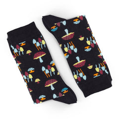 Funny Mushroom Socks Present for Boyfriend, Psychedelic Mushroom Gift for Him, Gift Idea for Mushroom Lovers, Mushroom Core Printed Socks