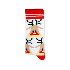 Santa Deer Socks for Christmas Gift, Face Socks for Creative Gifts, Cute Holiday Adult Socks Daughter Gift from Mom, Comfy Christmas Socks