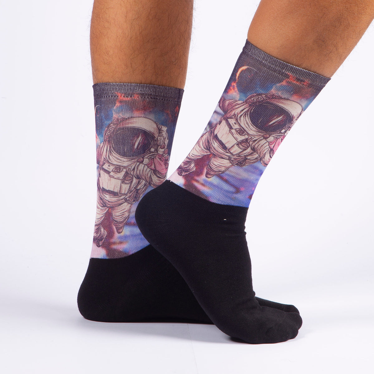 Astronaut Socks for Him Astronomy Gifts Space Lover Gifted Personal Sock for College Friends Gift, Moon Men Feet Socks for Christmas Gifts