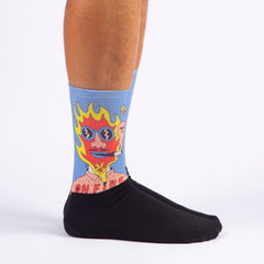 On Fire Funny Socks for Smoker Gifts, Stoner Pothead Adult Comfy Socks for Boyfriend Gifts, Gag Gifts Christmas Socks for Friends