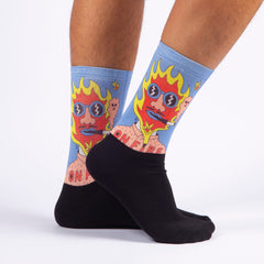 On Fire Funny Socks for Smoker Gifts, Stoner Pothead Adult Comfy Socks for Boyfriend Gifts, Gag Gifts Christmas Socks for Friends