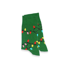 Christmas Light Socks for Couples, Green Xmas Tree Comfortable Socks For Dad Gift, Happy New Year Gift Socks for Costumer, Christmas Socks