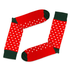 Happy Christmas Socks Gift Set 3 Pair Red Crew Socks for Christmas Lover Gift Soft Personalized Socks Gift for Employee Family Socks Gift