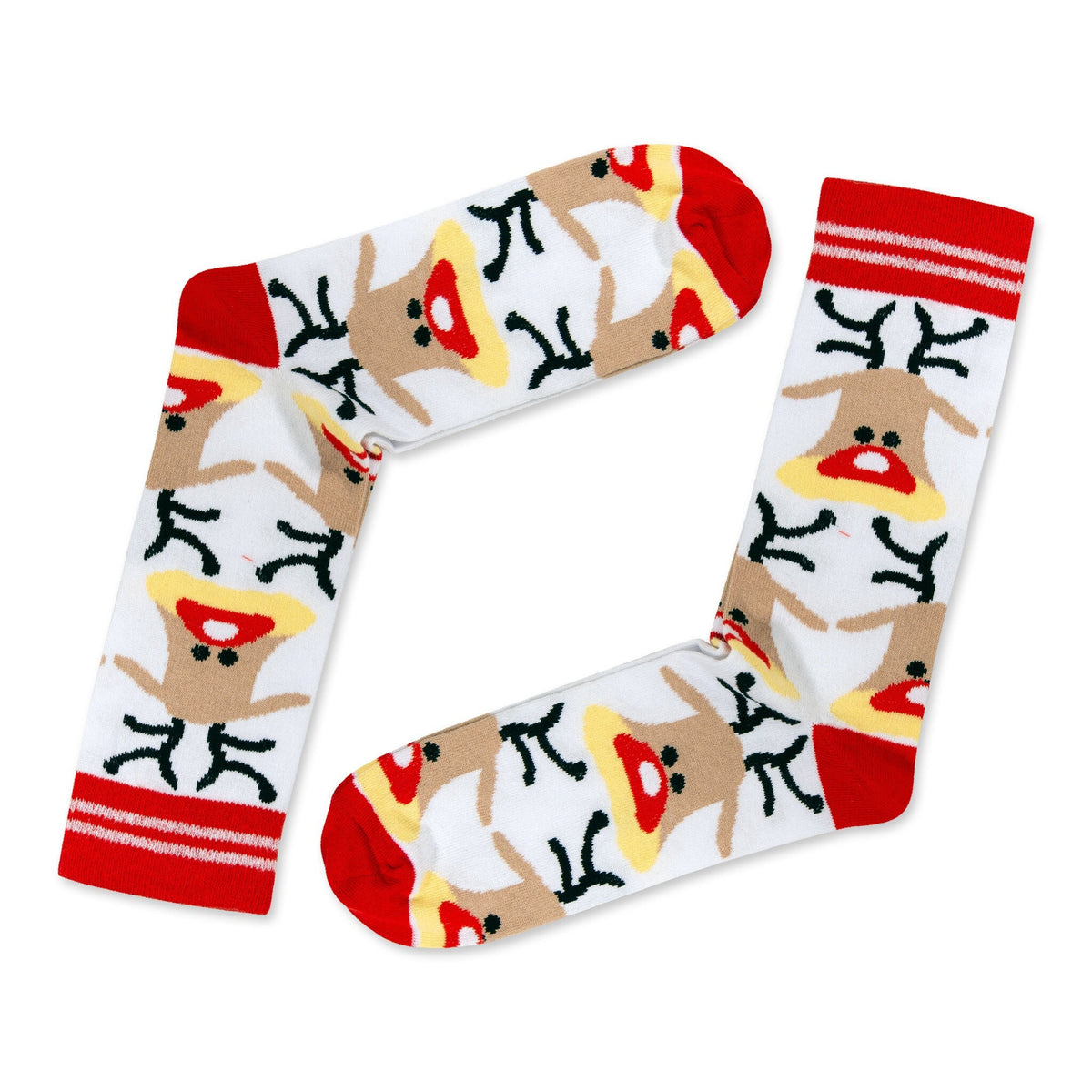 Santa Deer Socks for Christmas Gift, Face Socks for Creative Gifts, Cute Holiday Adult Socks Daughter Gift from Mom, Comfy Christmas Socks