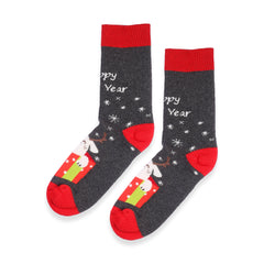 Socks for Christmas Gift , Grey Dog Socks for Women, Pet Lovers Gifts for New Year Ankle Soft Socks Warm Print Winter Socks for Sister Gifts