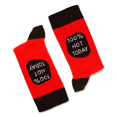 Gift Socks for Her&Him Cotton Socks 100% Not Today Socks Funny Socks Pattern Socks Unisex Socks Custom Socks Birthday Socks