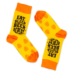 Eat Sleep Beer Repeat Socks Cotton Socks Funny Socks Pattern Socks Unisex Socks Custom Socks Birthday Socks Gift Socks for Her & Him