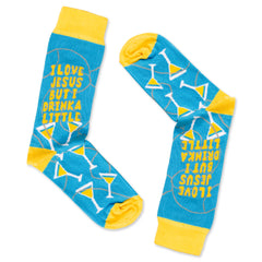 Christian Socks Jesus Socks I Love Jesus But I Drink A Little Socks Cotton Socks Birthday Gift Socks Funny Socks Unisex Socks Pattern Socks Holiday Socks Cute Socks