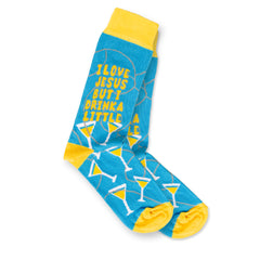 Christian Socks Jesus Socks I Love Jesus But I Drink A Little Socks Cotton Socks Birthday Gift Socks Funny Socks Unisex Socks Pattern Socks Holiday Socks Cute Socks