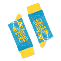 Christian Socks Jesus Socks I Love Jesus But I Drink A Little Socks Cotton Socks Birthday Gift Socks Funny Socks Unisex Socks Pattern Socks Holiday Socks Cute Socks