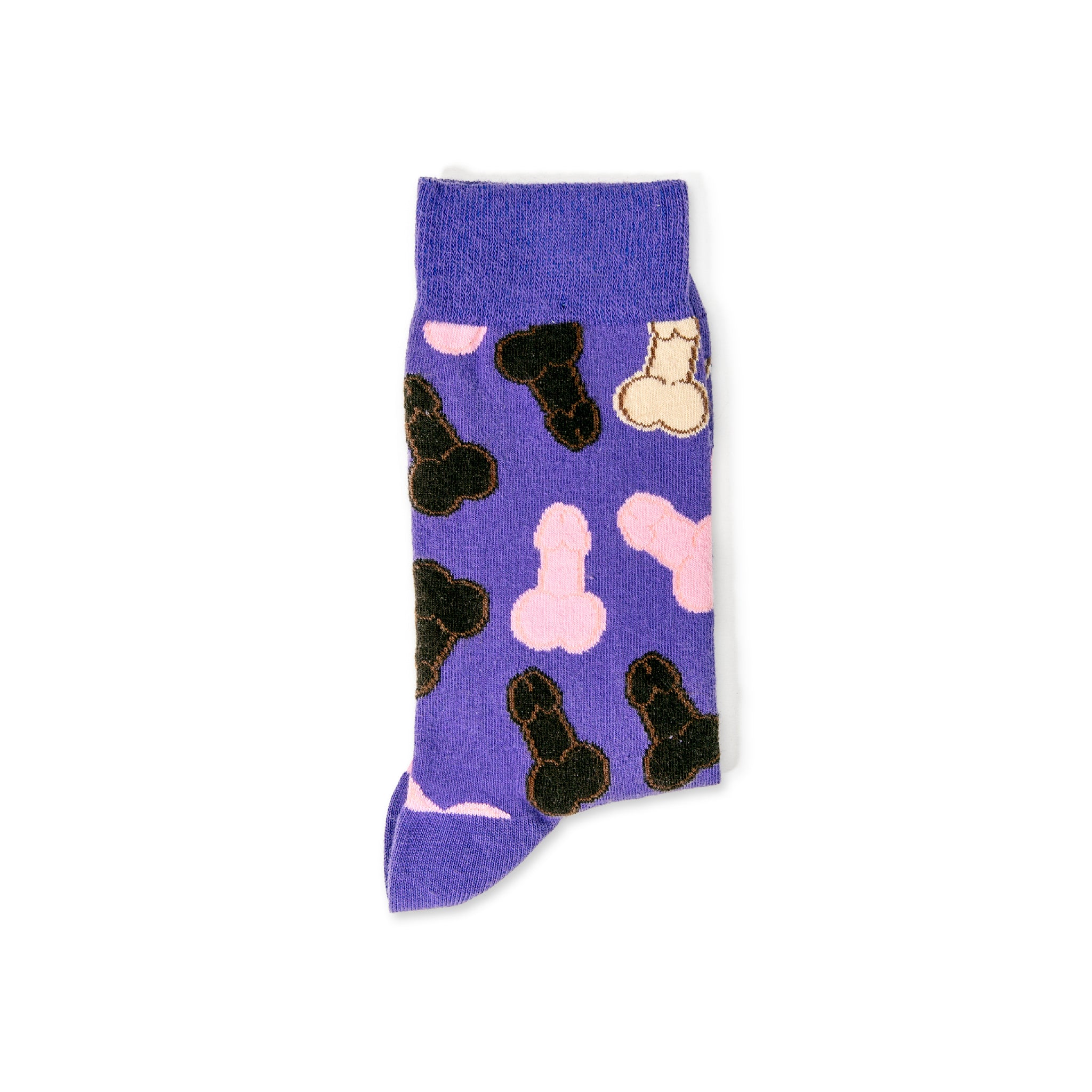 Patterned Purple Socks: Rubber Duck